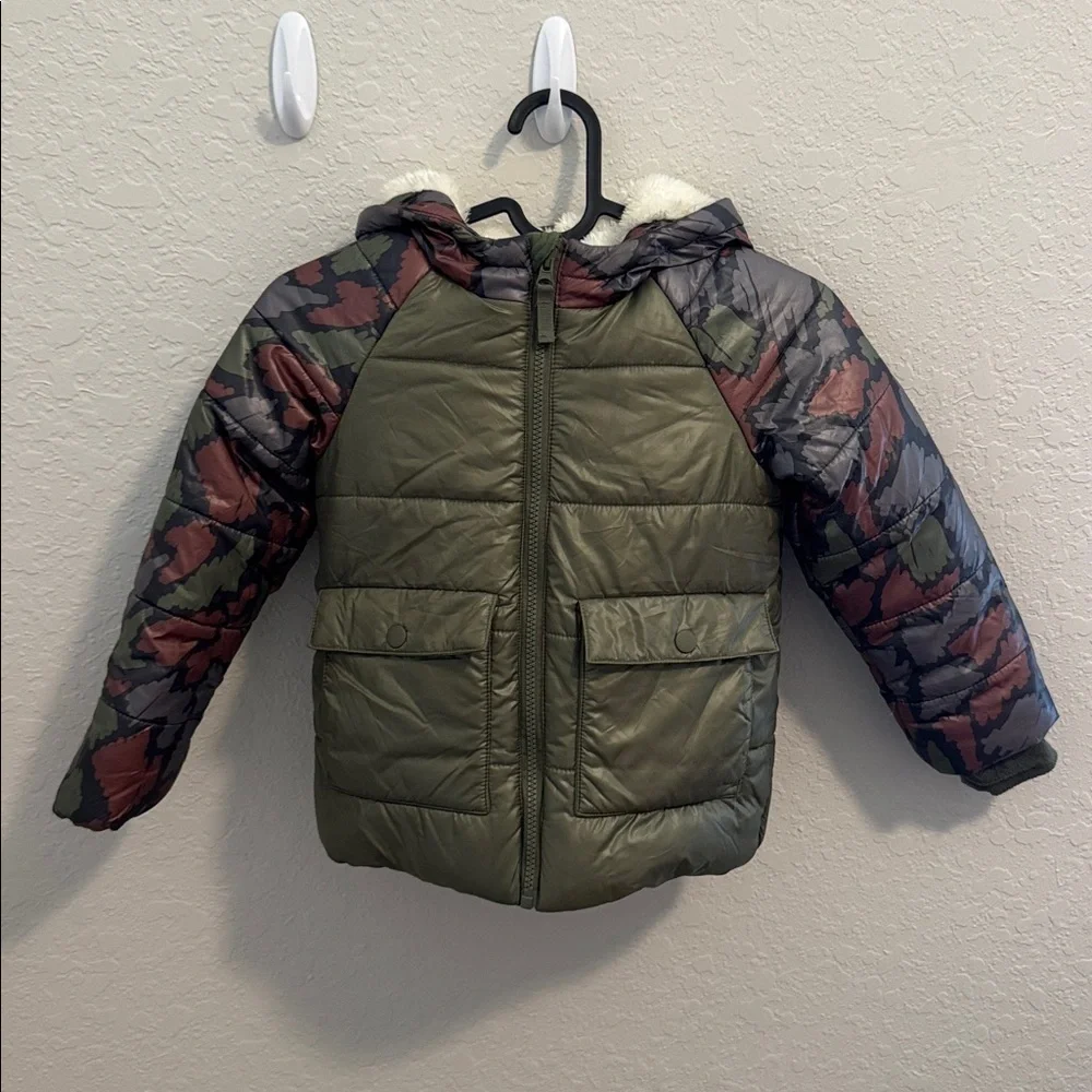 Cat & Jack Green Camo Jacket
